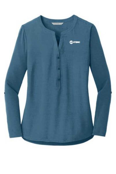 LK5432 Port Authority® Ladies Concept Henley Tunic
