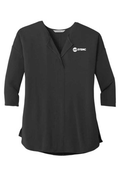 LK5433 Port Authority® Ladies Concept 3/4-Sleeve Soft Split Neck Top