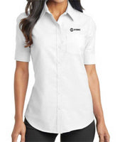 Ladies Port Authority L659 short sleeve Superpro oxford shirt