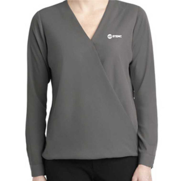 Ladies Port Authority LW702 wrap blouse