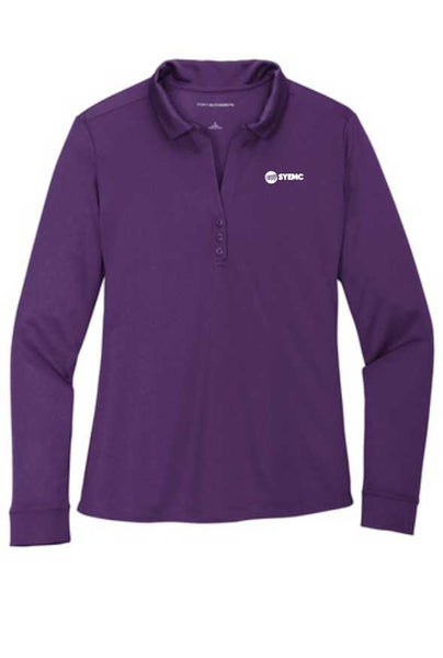 Ladies Port Authority L540LS Long Sleeve silk touch performance polos