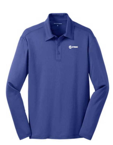 Mens Port Authority K540LS Long Sleeve silk touch performance polos