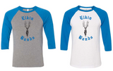 Elkin Bands BELLA + CANVAS - Unisex  Three-Quarter Sleeve Baseball Tee - 3200