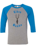 Elkin Bands BELLA + CANVAS - Unisex  Three-Quarter Sleeve Baseball Tee - 3200