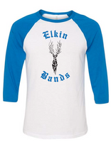 Elkin Bands BELLA + CANVAS - Unisex  Three-Quarter Sleeve Baseball Tee - 3200